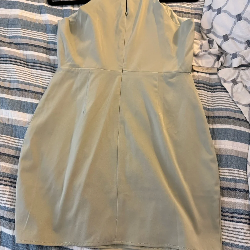 Lulu’s Sage Green Mini Dress - Picture 3 of 3